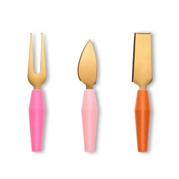 Cheese Knives Set Pink / Orange -Target - Picture 1 of 4